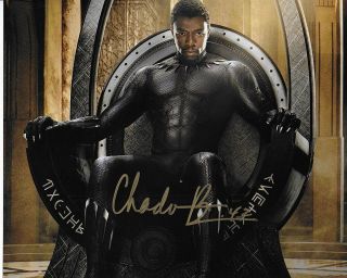 Chadwick Bozeman Signed Autographed 8x10 Photo Black Panther Last 1 Of This
