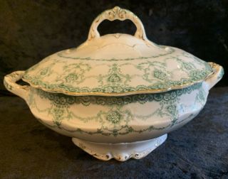 Vintage Bassett Royal Porcelain Venice Soup Tureen W/lid Made In England Euc
