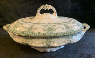 Vintage Bassett Royal Porcelain Venice Casserole W/lid Made In England Euc