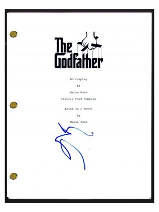 Al Pacino Signed Autographed The Godfather Movie Script Screenplay