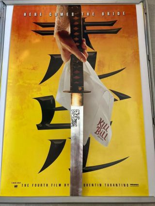 Kill Bill Vol 1 Us One Sheet Cinema Poster.  Very Rare Us Foil Version.