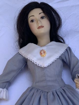 Porcelain Doll Handmade Black Hair Clothing Style Late 1800’s