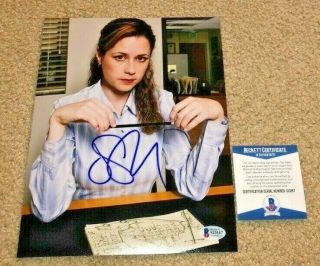 Jenna Fischer Signed 8x10 Photo The Office Pam Beesly Actress Bas