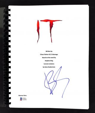 Bill Skarsgard Authentic Signed It Movie Script Autographed Bas C63061