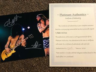 Slash & Axl Rose Signed Autographed 8x10 Photo,  Authentic,  Guns N Roses