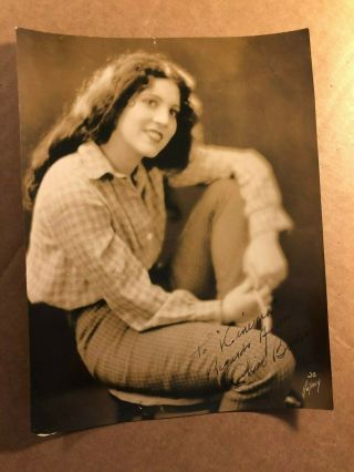 Olive Borden Extremely Rare Early Autographed 7/9 Photo 20s 3 Bad Men
