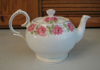 Queen Anne Lady Alexander Rose Teapot Bone China England Vintage