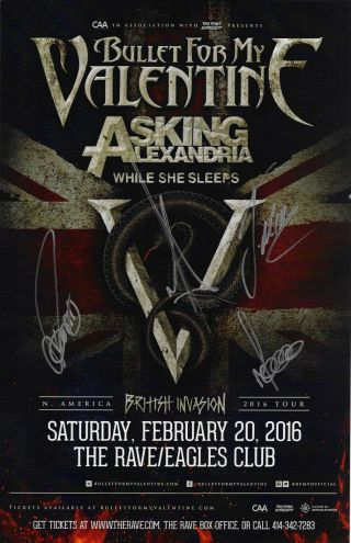 Bullet For My Valentine Autographed Concert Poster