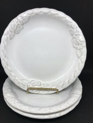 Set Of 3 Christian Dior French Country Rose - Oyster White Salad Plates 54955