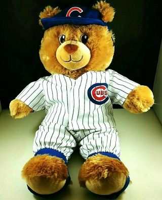 Build A Bear Babw Chicago Cubs Logo Outfit Hat Top Pants Teddy Bear Not