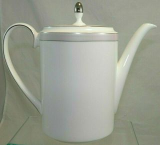Vera Wang Wedgwood Pink Duchesse Coffee Pot Teapot Bone China England