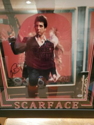 Al Pacino Signed 16x20 Scarface Framed Beautifully.  Psa/dna