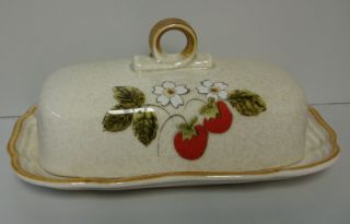 Mikasa Strawberry Festival 1/4 Lb Butter Dish With Lid Best More Items Available