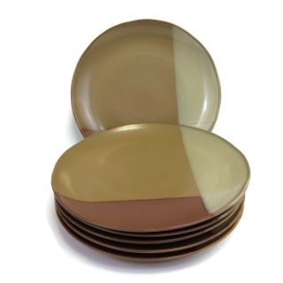 Sango Gold Dust Sienna Stoneware Set Of 6 Dinner Plates 10 3/4 "