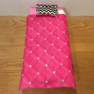 2015 Barbie Dream House Replacement Bed Pillow And Blanket Pink