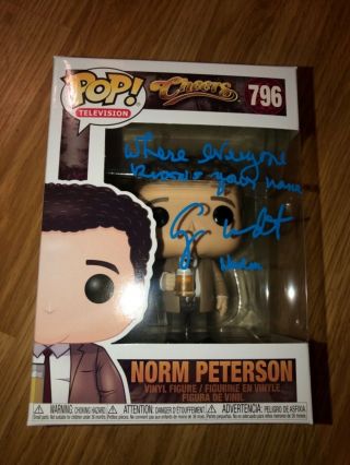 George Wendt Cheers Norm Peterson Signed Auto Funko Pop Photo Proof Inscription