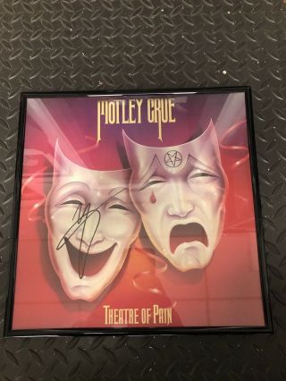 Vince Neil Signed Framed Motley Crue " Theatre Of Pain " Album Record Jsa Rock