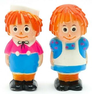 Vintage Buddy L Raggedy Ann And Andy Plastic Figures