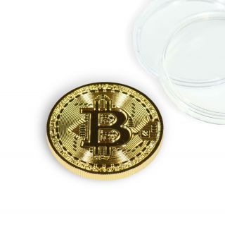 Bitcoin Collectible|gold Plated Commemorative Blockchain Coin| Collector 