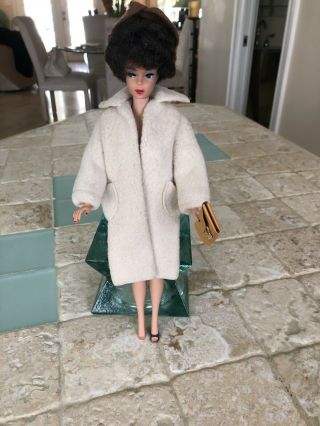 Barbie 1959 Peachy Fleecy Coat Hat Handbag Outfit 915 Mattel One Shoe