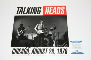 Talking Heads David Byrne Signed Chicago 1978 Live Album Vinyl Record Lp Bas