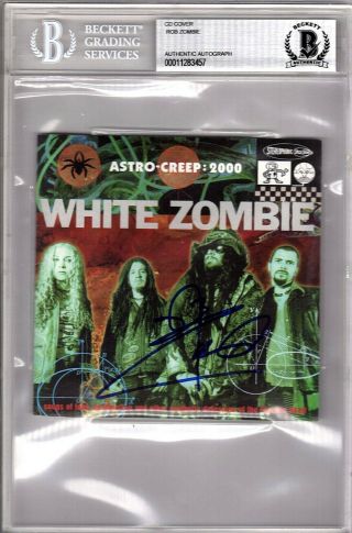Rob Zombie Signed Autographed Cd Cover " Astro - Creep 2000 " Beckett Slabbed