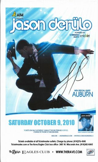 Jason Derulo Autographed Concert Poster