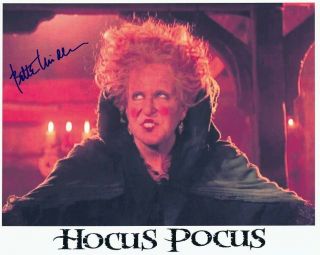Bette Midler Hand - Signed Hocus Pocus 8x10 Authentic W/ Walt Disney 