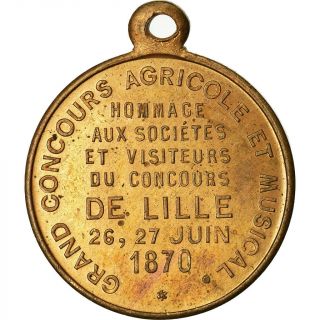 [ 2251] France,  Medal,  Grand Concours Agricole et Musical de Lille,  1870 2