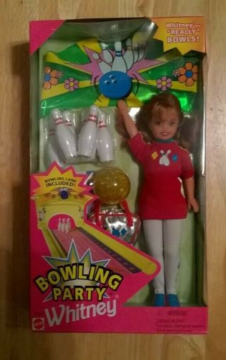 Bowling Party Whitney Doll Mattel 1 Doll,  Pin 
