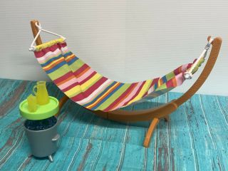 Barbie Doll Accessory Hammock Bed Furniture & Table Lemonade Cup Pitcher 2016