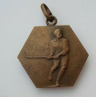 Uaai 1933 Field Hockey Sport Award Medal By Huguenin