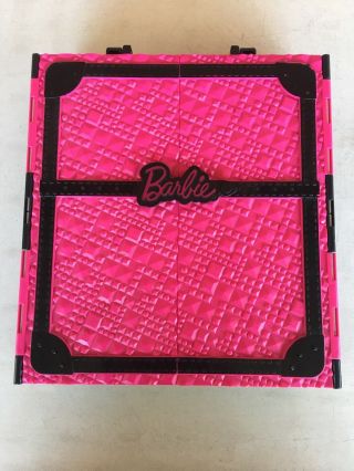Mattel Barbie Closet / Wardrobe Pink & Black Doll Storage Carry Case 2011