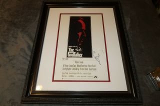 Al Pacino Signed Autographed Framed The Godfather Movie Poster/print Disney