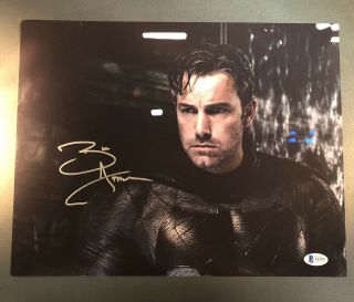 Ben Affleck Signed Autographed 11x14 Photo Beckett Bas Batman Bruce Wayne 1