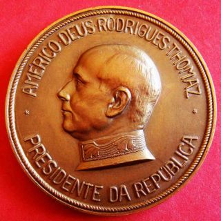 Politics 11th President Américo Tomás Visit To Textile Factory Bronze Medal