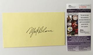Mel Blanc Signed Autographed 3.  5 X 6.  25 Card Jsa Certified