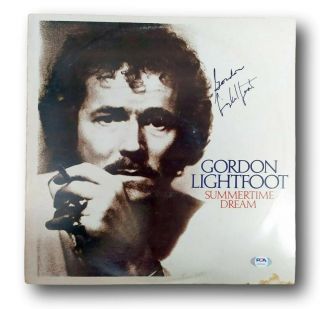 Gordon Lightfoot Signed Album Summertime Dream Autographed Psa/dna Ag55549
