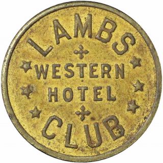 Lambs Club Western Hotel Token