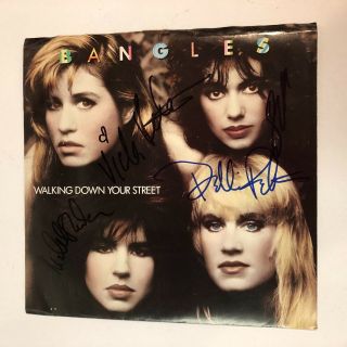 The Bangles Signed Autograph 45 Record Sleeve By All 4 Members