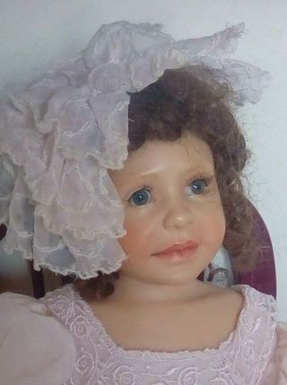 Rosebud Polymer Resin Limited Edition Doll By Diane Keeler 10 Of 2,  000 W/chair
