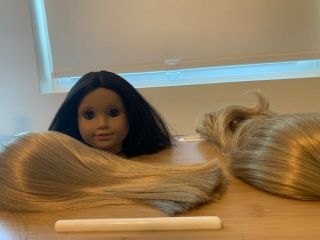 American Girl Doll Parts (head And Wigs)