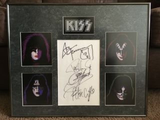 Kiss Authentic Autographed Framed Picture