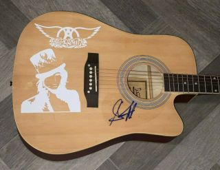 Steven Tyler Aerosmith Signed Autographed Custom 41 " F/s Acoustic Guitar W/proof