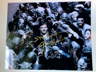 Day Of The Dead Photo Signed By Director George Romero Night Of Living Dead Fame