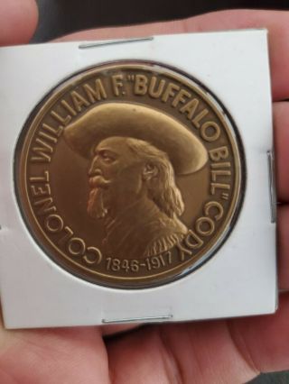 1846 1917 Bronze Medal Colonel Williams F Buffalo Bill (cody)