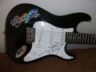 Aerosmith Front Man Steven Tyler Unbranded Guitar Autographed On Pick Guard,
