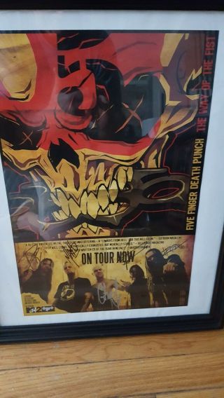 Five Finger Death Punch Autographed Signed Poster,  The Way Of The Fist
