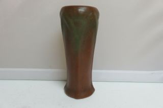 Van Briggle Pottery Mountain Craig Art Craft Matte Green Brown Vase 7.  5 " Chipped