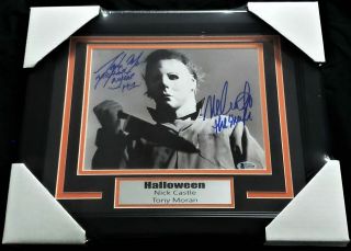 Nick Castle & Tony Moran Signed Halloween 8x10 Photo Michael Myers Beckett B